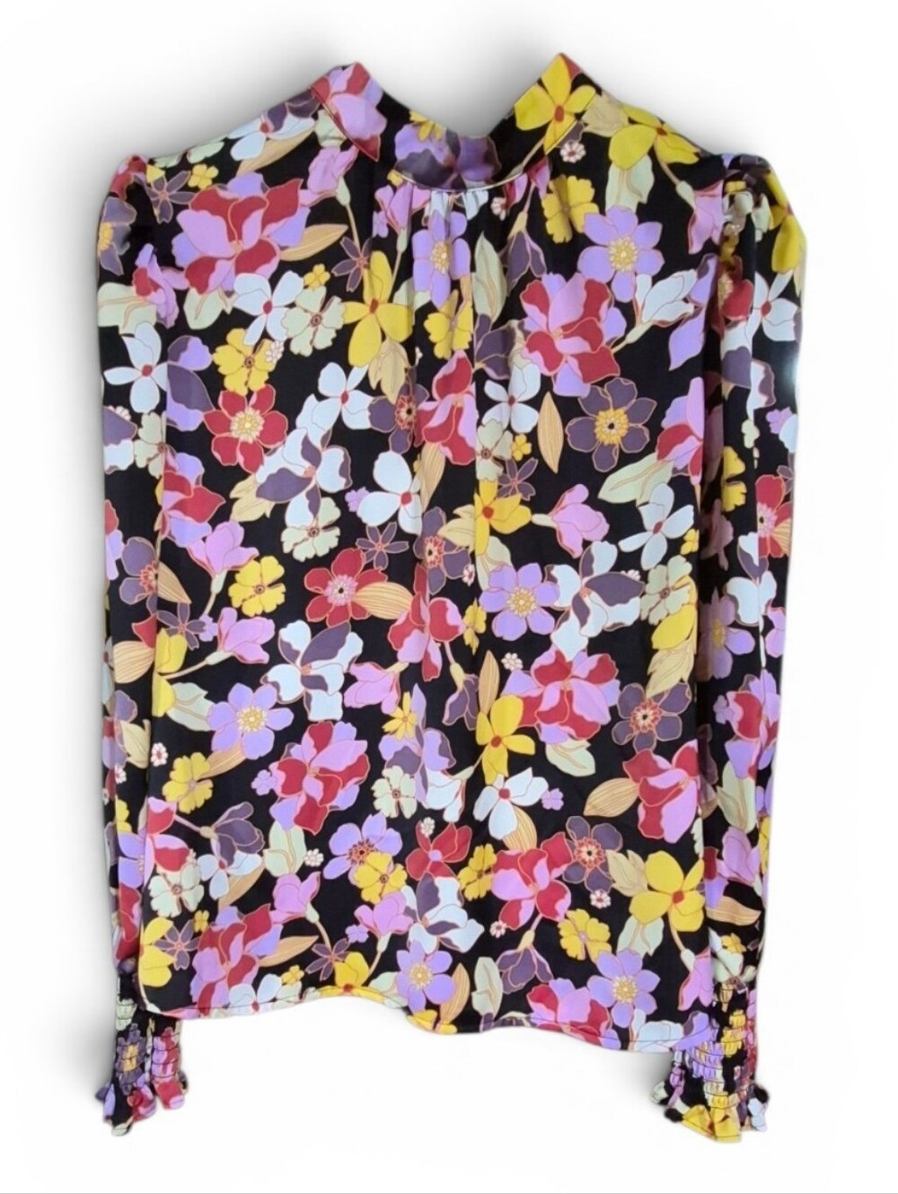 WHO WHAT WEAR Bohemian Garden Blouse - Size M